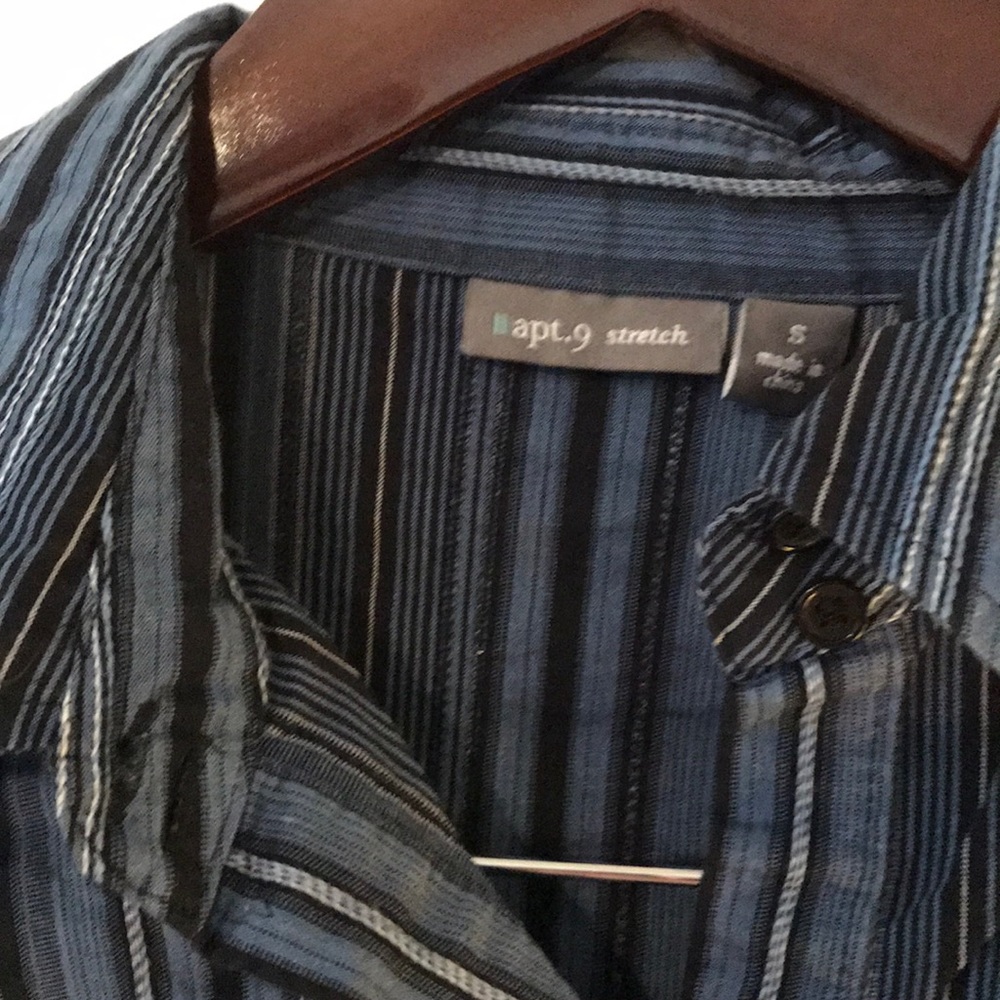 Striped business collared shirt